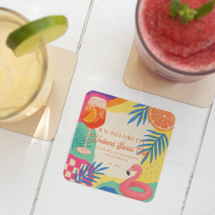 Poolparty Helg Social Klub Möhippa Underlägg Papper Kvadrat