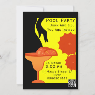 Poolparty-inbjudan för vuxna inbjudningar