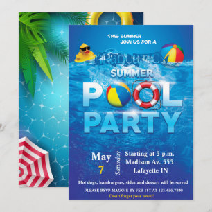Poolparty-inbjudan Inbjudningar