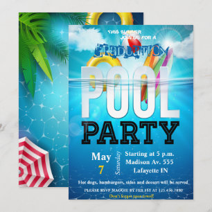 Poolparty-inbjudan Inbjudningar