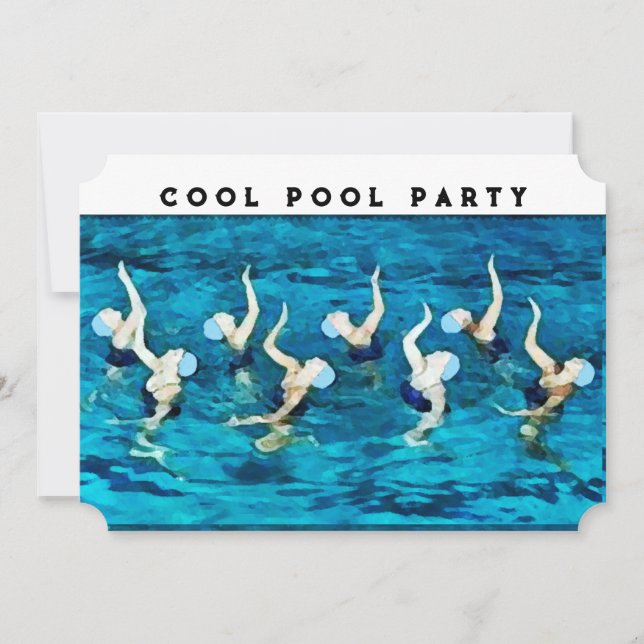 Poolparty Inbjudningar (Framsida)