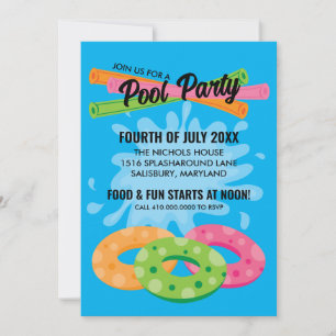 Poolparty-inbjudningar Inbjudningar