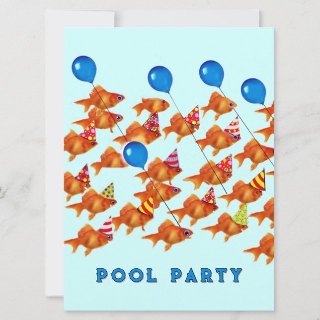 Poolparty-inbjudningar Inbjudningar (Framsida)
