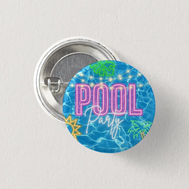 Poolparty-knapp Knapp (Framsida & baksida)