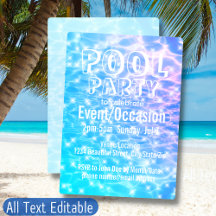 Poolparty strandfest sommarfest modern chic