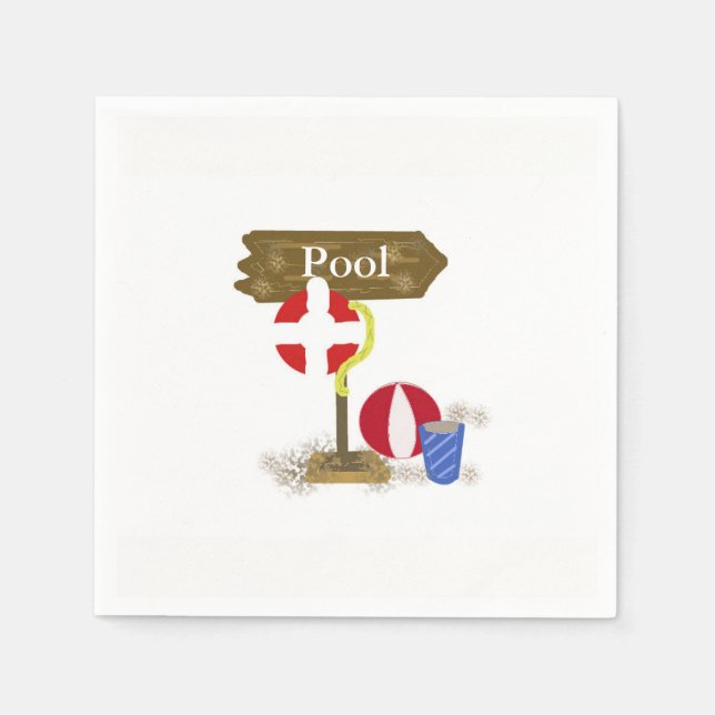 Poolparty Tid Pappersservett (Framsidan)