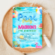 Poolparty Vattensprut Födelsedagsfest