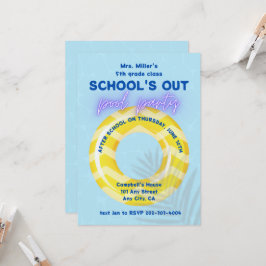 Poolpartyinbjudan | Gul flotte Inbjudningar