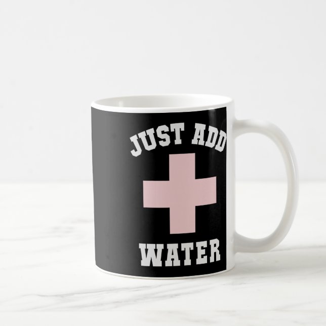 Poolpatrull Bara Tillsätt Vatten Strand Scu Simtur Kaffemugg (Höger)