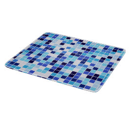Poolplattor, Blå mosaikplattor, Geometriskt mönste
