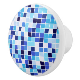 Poolplattor, Blå mosaikplattor, Geometriskt mönste Knopp