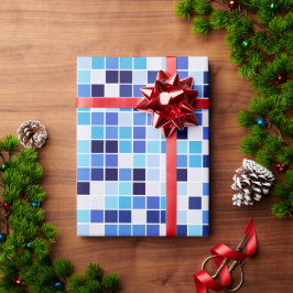 Poolplattor, Blå mosaikplattor, Geometriskt mönste Presentpapper