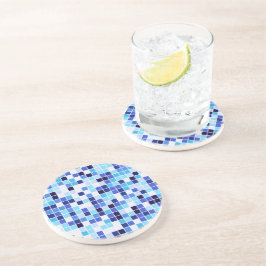 Poolplattor, Blå mosaikplattor, Geometriskt mönste Underlägg