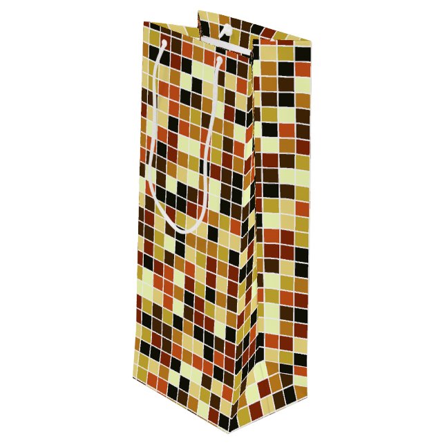 Poolplattor, Bruna Moaikkakel, Geometriskt Mönster (Baksidan Vinklad)