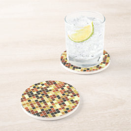 Poolplattor, Bruna mosaikplattor, Geometriskt möns Underlägg