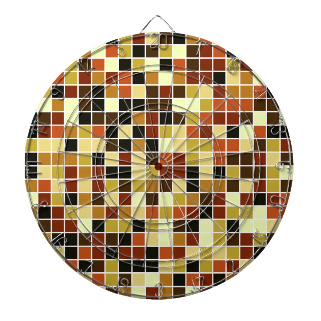 Poolplattor, Bruna Mozaikplattor, Geometriskt Möns Darttavla (Framsidan)