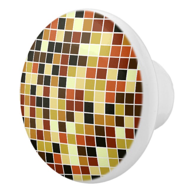Poolplattor, Bruna Mozaikplattor, Geometriskt Möns Knopp (Höger)