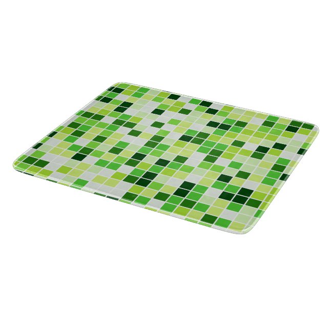 Poolplattor, gröna mosaikplattor, geometriskt möns (Hörn)