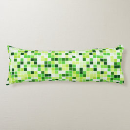Poolplattor, gröna mosaikplattor, geometriskt möns kroppskudde