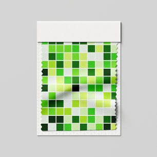 Poolplattor, gröna mosaikplattor, geometriskt möns tyg