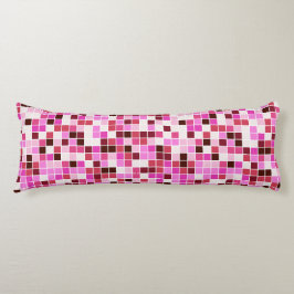 Poolplattor, rosa mosaikplattor, geometriskt mönst kroppskudde