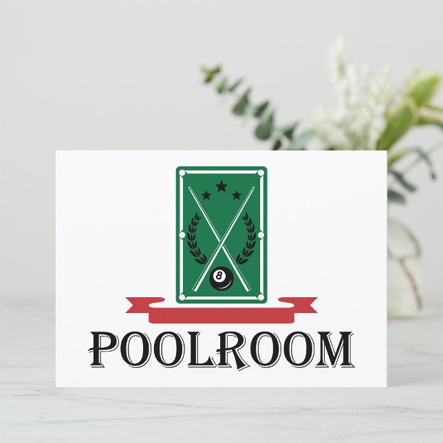 Poolroom Biljard Klassisk 8 Ball Inbjudningar (Skapare uppladdad)