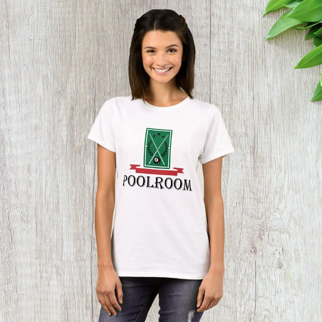 Poolrum Biljard Klassisk 8 Ball T Shirt (Skapare uppladdad)