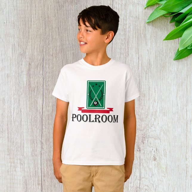 Poolrum Biljard Klassisk 8-Boll T Shirt (Skapare uppladdad)