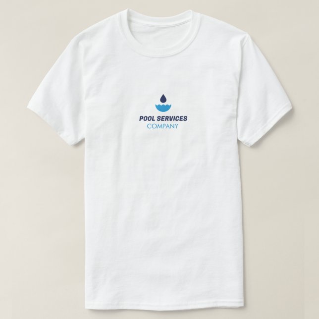 Poolservice Företag T-Shirt (Design framsida)