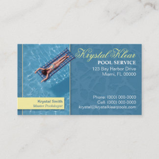 Poolservice Visitenkort Visitkort