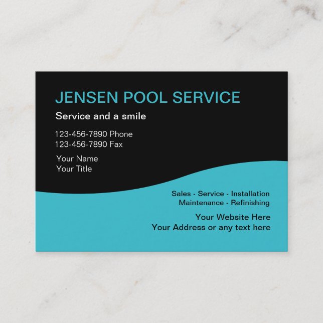 Poolservice Visitkort (Framsida)