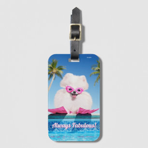 Poolside Hund in Flippers Bagagebricka