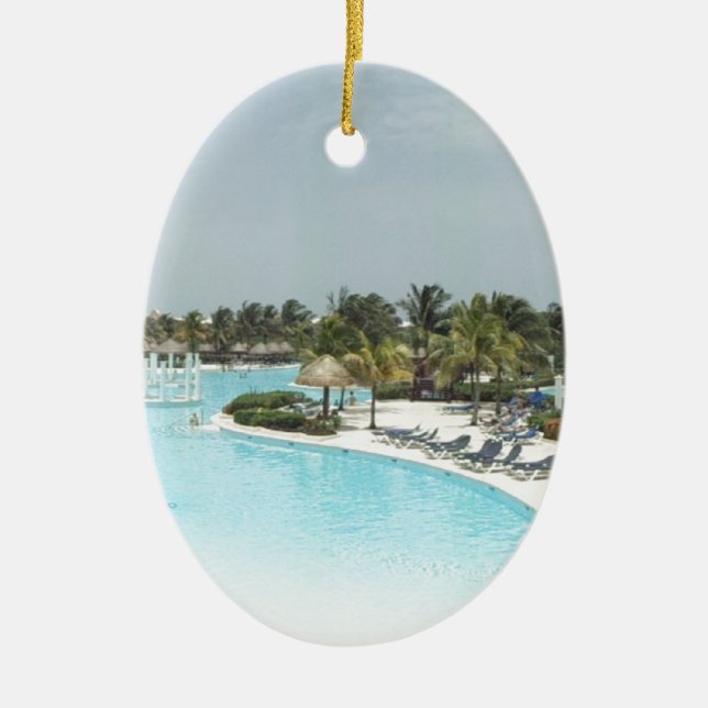 poolside julgransprydnad keramik (Framsidan)