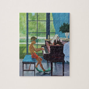 Poolside Piano Practice Pussel