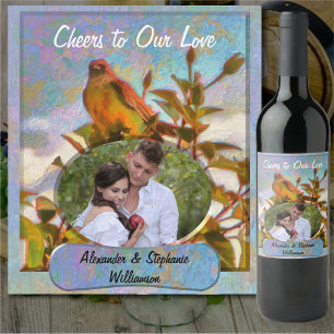 Poolside Singer Cheer till Kärlek 2338 Vinflaska Etikett