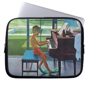 Poolsidepianot övar laptop sleeve