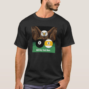 Poolspelare 8 Ball 9 Ball Patriotisk T Shirt