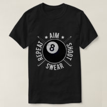 Poolspelare Sikta Skjut Upprepa 8 Ball Biljard