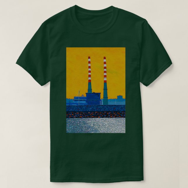 Pooltigen Skorsten Dublin Ireland T Shirt (Design framsida)