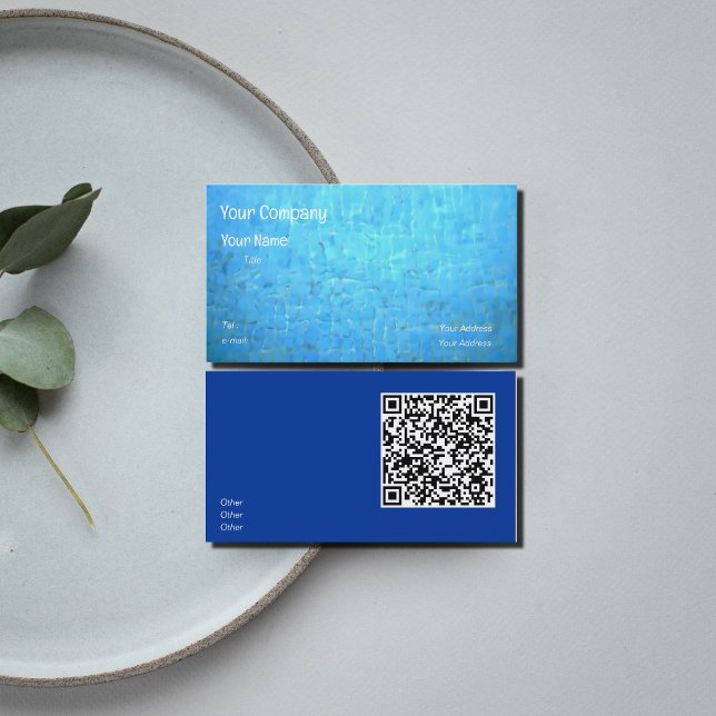 Poolvatten -QR-kod Visitkort (Skapare uppladdad)