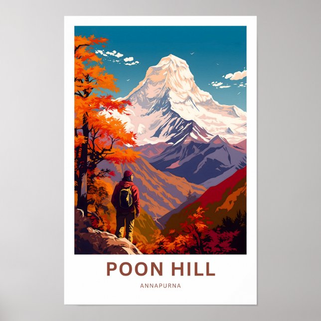 Poonhill Annapurna Travel Skriv ut Poster (Framsidan)