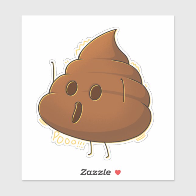 Pooo! - Kawaii poop Klistermärken (Ark)
