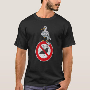Poop Bird Crouchy Fiskmås Fiskmås T Shirt