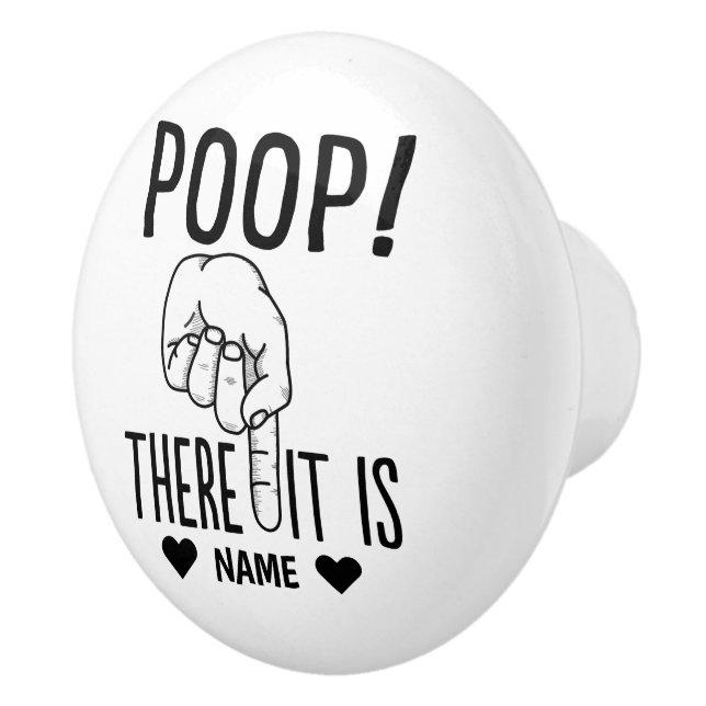 Poop. Där är det! Funny Knopp (Höger)