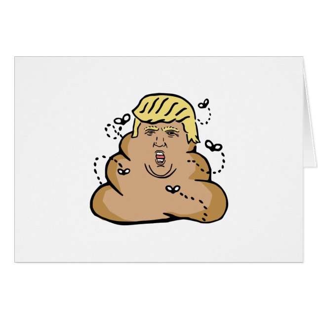 poop donald trump hälsningskort (Framsidan Horizontal)