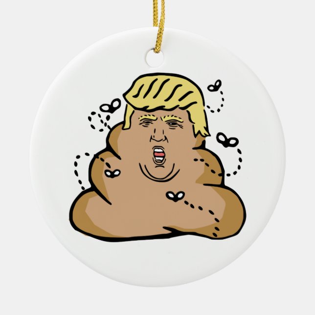 poop donald trump julgransprydnad keramik (Framsidan)