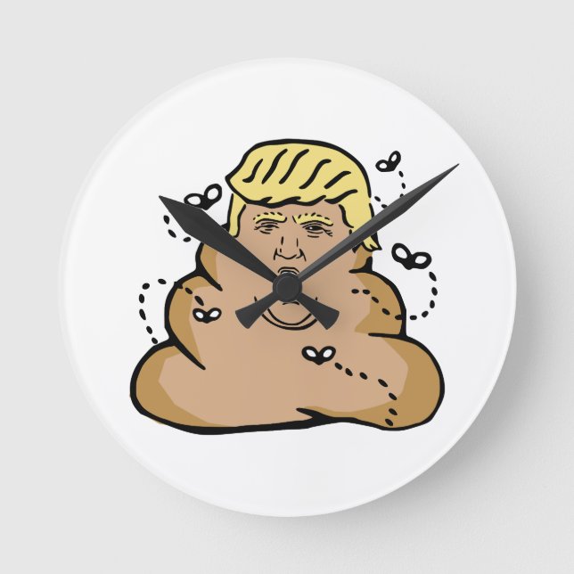 poop donald trump rund klocka (Framsida)