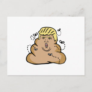 poop donald trump vykort
