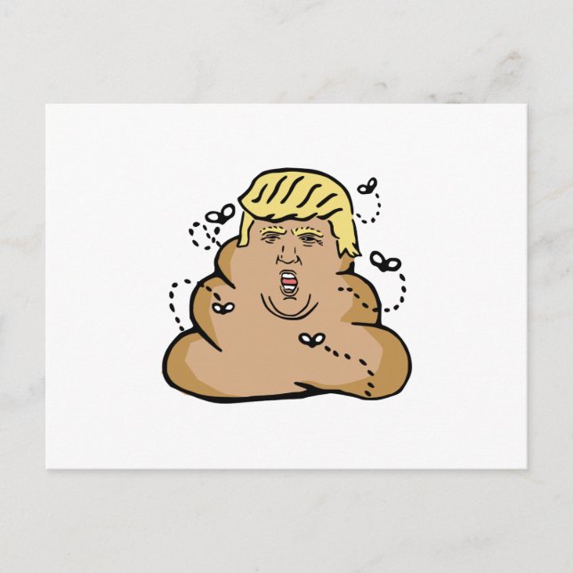 poop donald trump vykort (Framsida)