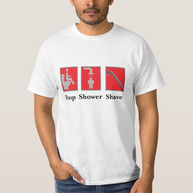 Poop dusch, rakningshirt. t-shirt (Framsida)